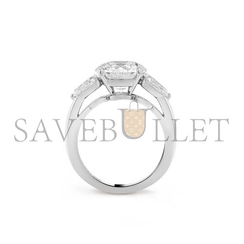 V*N CL*F arpels motifs petales solitaire, 3.19 ct dfl - platinum  vcarp4sf00