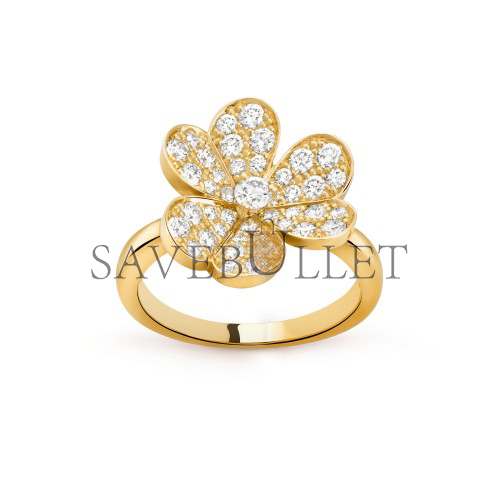 V*N CL*F arpels frivole ring, 1 flower, small model - yellow gold, diamond  vcarp2v000