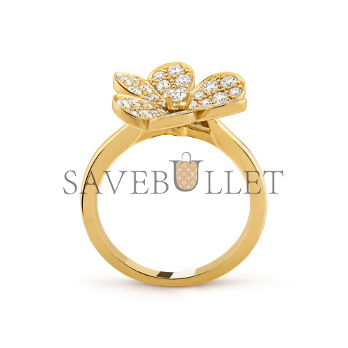 V*N CL*F arpels frivole ring, 1 flower, small model - yellow gold, diamond  vcarp2v000