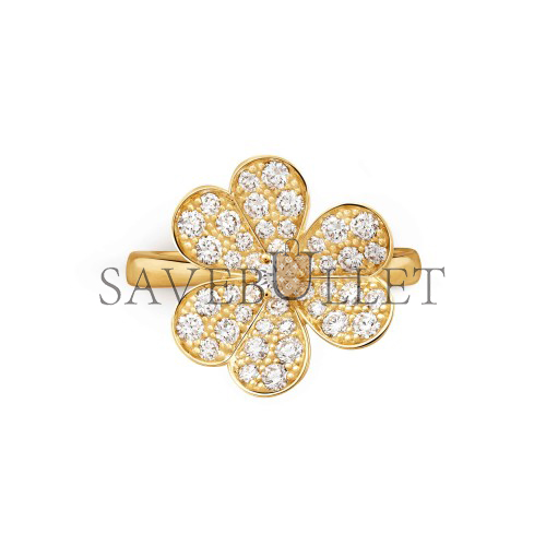 V*N CL*F arpels frivole ring, 1 flower, small model - yellow gold, diamond  vcarp2v000