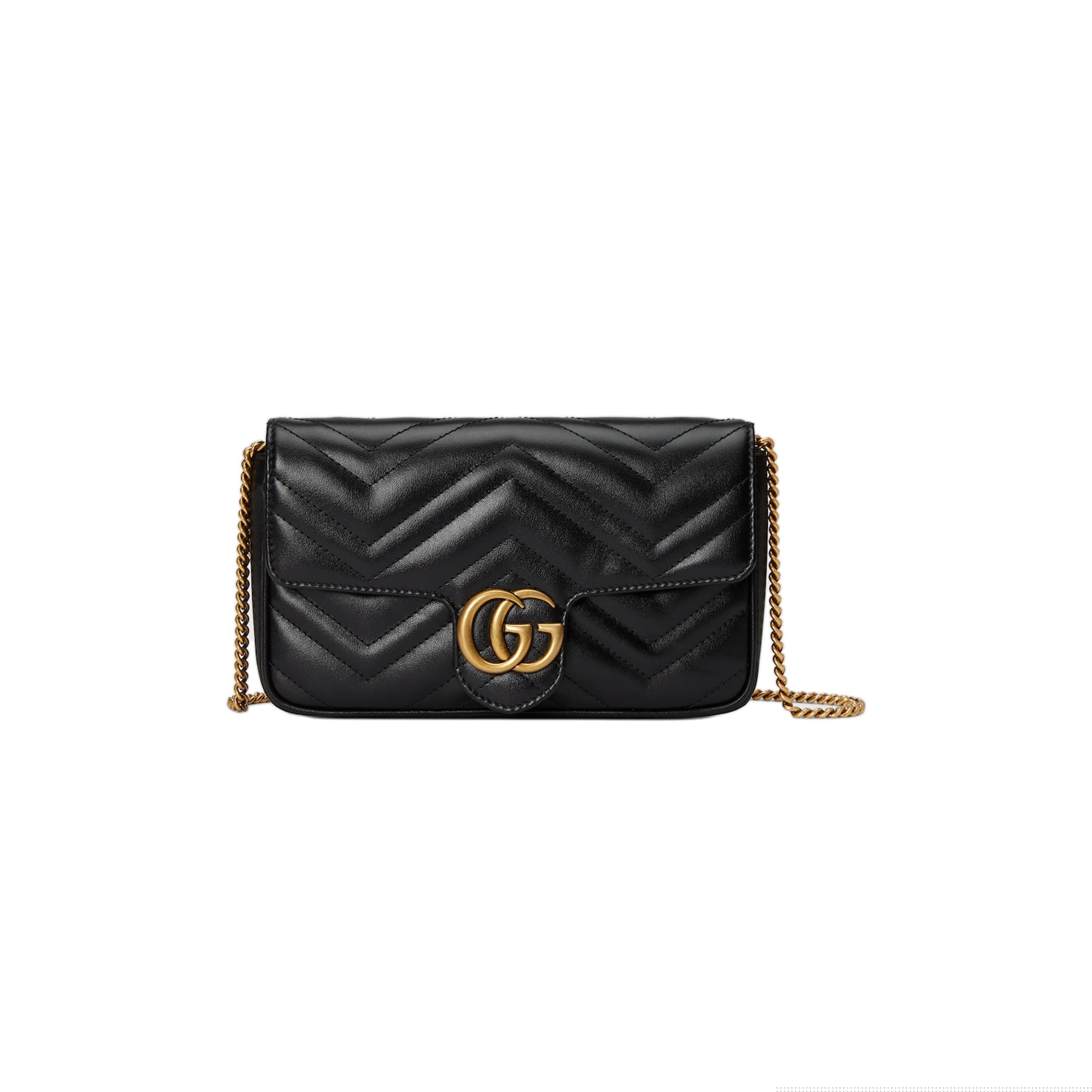 g*u*i marmont matelasse leather S*per mini bag 476433  (16.5*10*4.5cm)