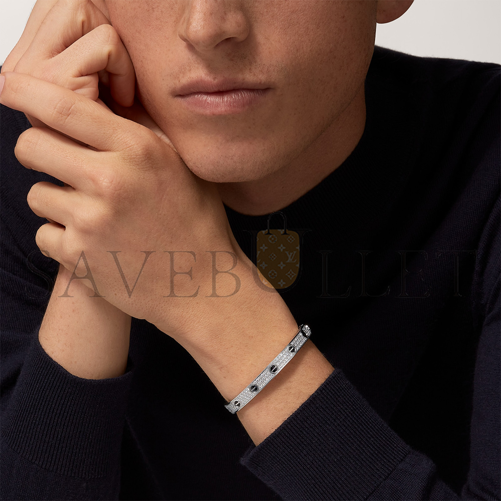 Ca*t*er  love bracelet, diamond-paved, ceramic n6032417