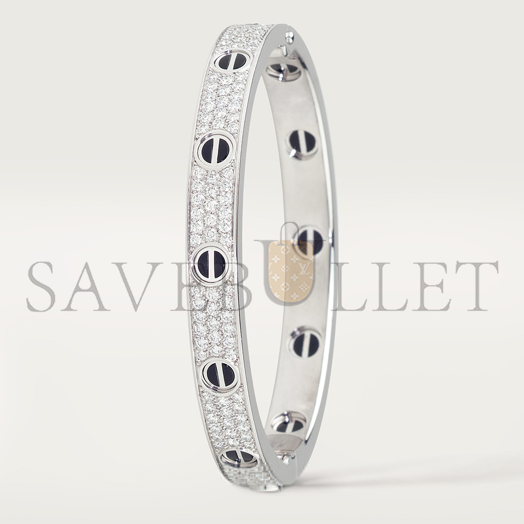Ca*t*er  love bracelet, diamond-paved, ceramic n6032417