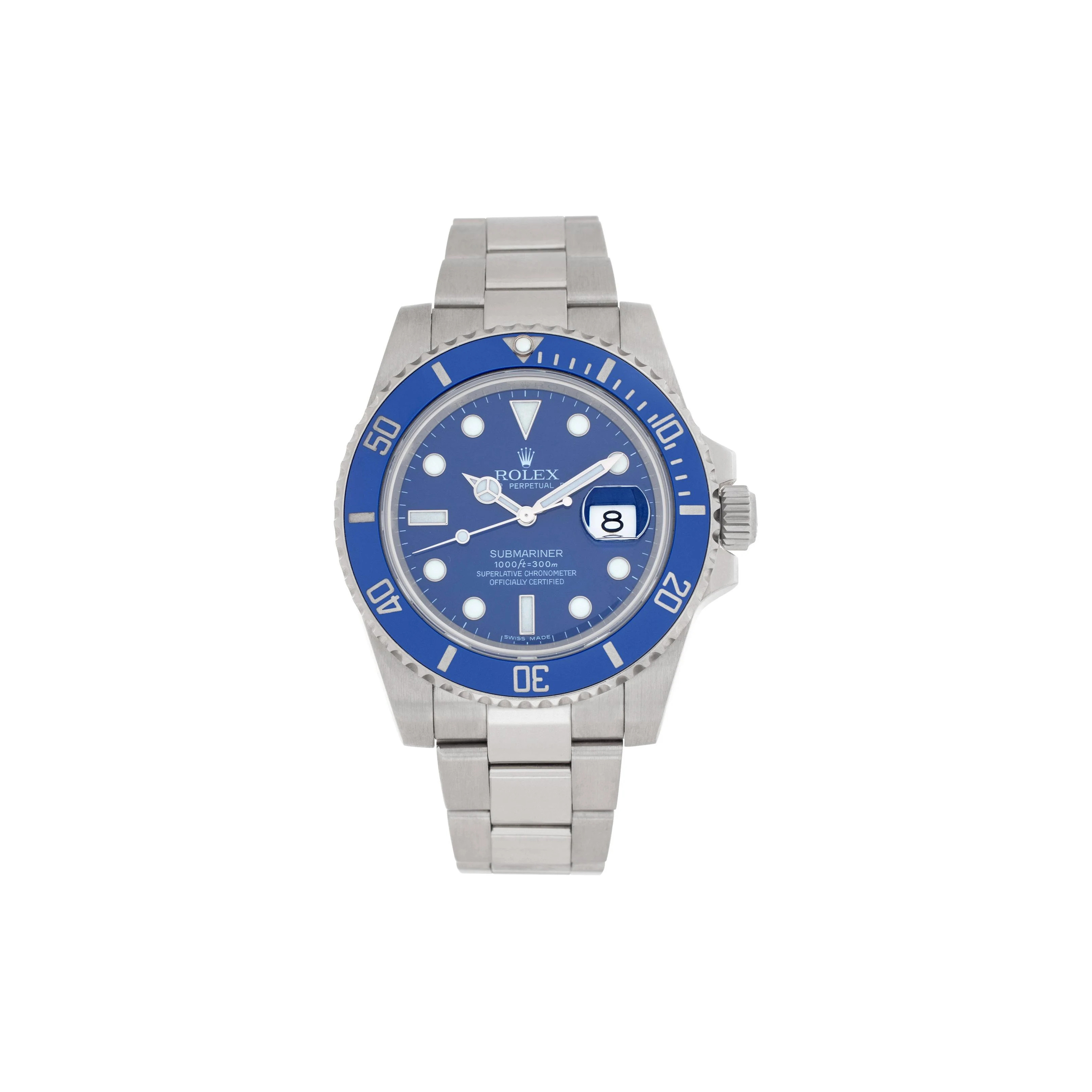 R*l*x submariner blue dial watch 116619