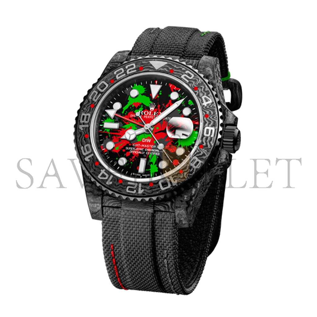 R*l*x gmt-master ii diw carbon motley edition watch 6118