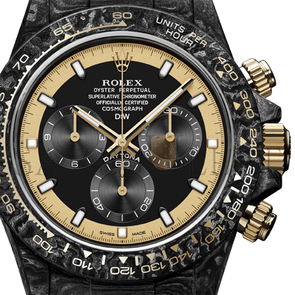 R*l*x daytona diw cream invert gold 40mm oyster black watch 126503