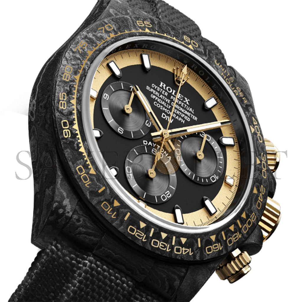 R*l*x daytona diw cream invert gold 40mm oyster black watch 126503