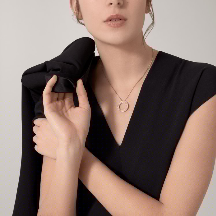 ca*t*er  love necklace, Di*m*nd-paved b7058400