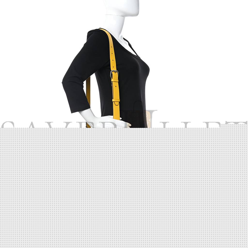 F**di x sarah coleman nappa ff fish eye embossed mini peekaboo i see u satchel mimosa (25*20*10cm)