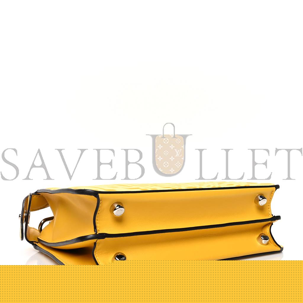 F**di x sarah coleman nappa ff fish eye embossed mini peekaboo i see u satchel mimosa (25*20*10cm)