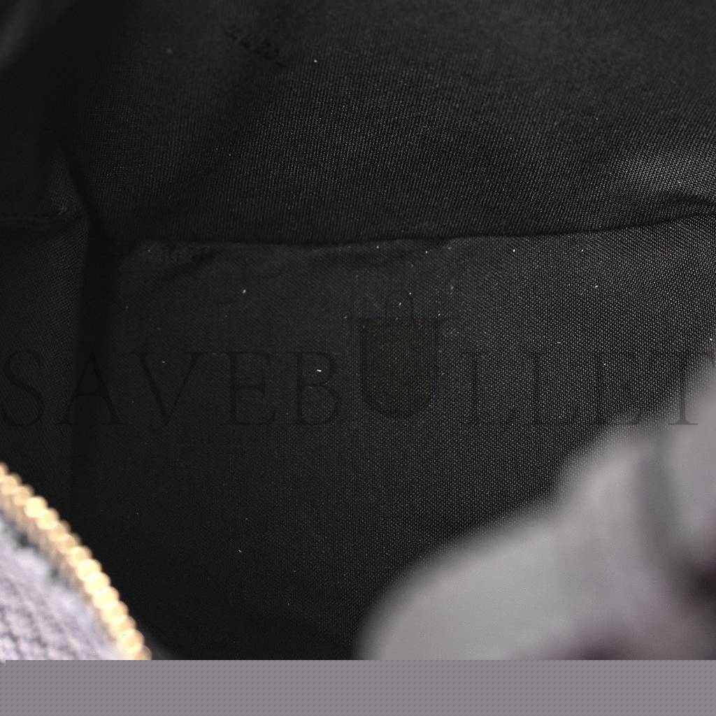 F**di wool houndstooth small F**digraphy hobo bag grigio anthracite (28*23*8cm)